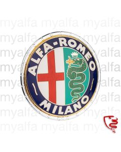 BADGE 55mm "ALFA ROMEO MILANO" ENAMEL 