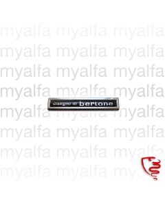 BADGE "disegno di bertone" GT BERTONE 1969-77 PLASTIC