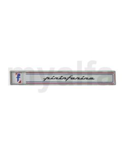 BADGE PININFARINA SPIDER 1985-93 AT THE SIDE