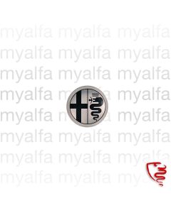 BADGE ALUMINIUM WHEEL BLACK / SILVER BACKGROUND 48 mm