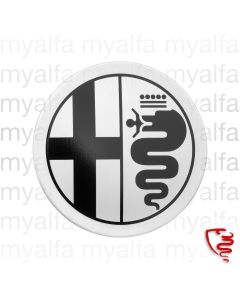 Emblem Alufelge schwarz / silberner Hintergrund 48 mm