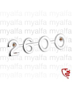 Schriftzug "2600" - 106 Spider