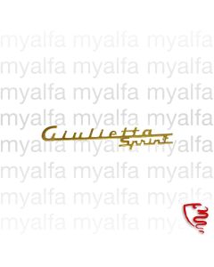 Schriftzug "Giulietta Sprint"  gold, 110mm                  
