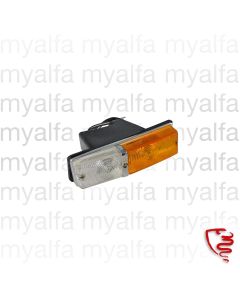 INDICATOR GIULIA 1962-73 ORANGE/WHITE , FRONT LEFT CARELLO, CHROME DIVIDER 