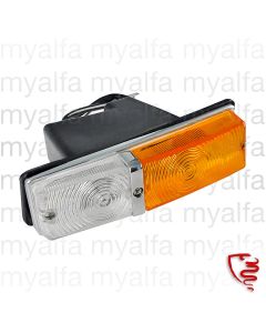 Blinker Giulia Bj.1962-73 orange/weiß , vorne links CARELLO, Chromsteg 