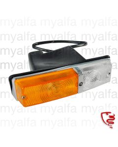 Blinker Giulia Bj.1962-73 orange/weiß , vorne rechts CARELLO, Chromsteg 