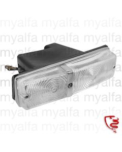 INDICATOR GIULIA 1962-73 WHITE/WHITE, FRONT LEFT CARELLO, CHROME DIVIDER