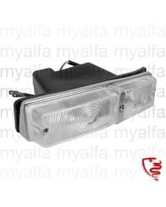 INDICATOR GIULIA 1962-73 WHITE/WHITE, FRONT RIGHT CARELLO, CHROME DIVIDER