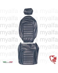 Sitzbezug Spider Bj.1978-85 / 1600 bis 1989, Skay dunkelblau 562, Quernähte, Kopfstütze 19 cm