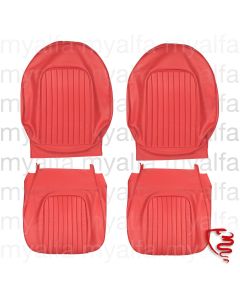 Sitzbezug (Satz 2Stk.) Spider Bj.1966-69, Skay vivo rosso,  einteiliger Lehnenbezug