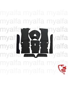 Teppichsatz Innenraum GT Bertone hängende Pedale, Velours schwarz, ohne Konsole