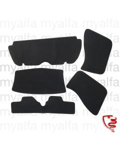 CARPET SET REAR SHELF SPIDER 1978-93 VELOURS BLACK STRAIGHT SHELF