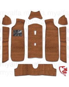 Teppichsatz Alfetta GTV (116) 1.Serie, Bj. 1976-80, Velour  braun "Camoscio"