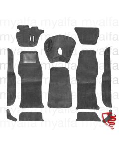 Teppichsatz Giulia stehende   Pedale mit Stockhandbremse    Velours anthrazit