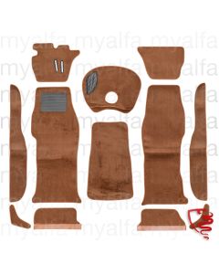 Teppichsatz Giulia stehende Pedale mit Stockhandbramse Velours braun