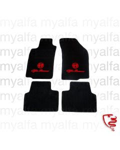 Fußmatten GT Nouvo schwarz/rotes Emblem Tuftvelour,gekettelt,Rücken beschichtung:Latex-Fei