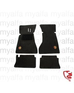 FOOT MAT SET GT BERTONE STANDING PEDALS, VELOURS BLACK, EMBROIDERED BADGE