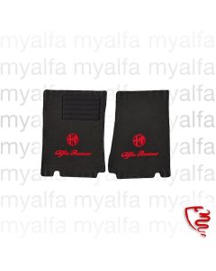 Fußmatten Spider (750/101), schwarz/rotes Emblem, Tuftvelour, gekettelt, Rücken: Latex Fei