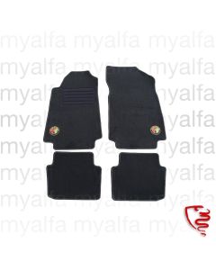 Fußmatten Set GTV6 (116),     schwarz, Feinvelours, Emblem  gestickt