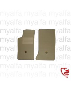 FLOOR MAT SET RZ/SZ (ES30)    BEIGE FINEVELOURS, EMBLEM     EMBOIDERED