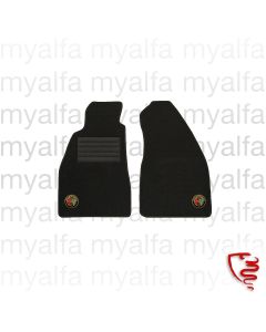 Fußmatten Spider (916) 2-teilig schwarz, gesticktes Emblem, gekettelt, Rückenbeschichtung: Latex