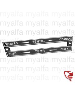 Blende für Heizungsbetätigung mit Befestigung  Giulia, GT Bertone