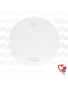 Instrumenteneinlage OIL/FUEL - GT Bertone Kantenhaube - englisch