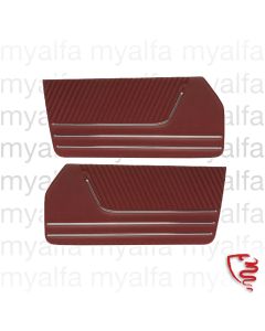 SET INNER DOOR TRIM PANELS    SPIDER 1966-77 VINYL BORDEAUX 