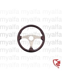 Lenkrad 360mm Mahagoni rötlich Speichen verchromt, glatt