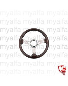 Lenkrad 330mm Mahagoni rötlich Speichen verchromt, gelocht