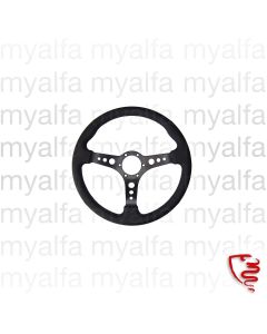 Lenkrad 360 mm Glattleder, Speichen schwarz, gelocht "PROTOTIPO"