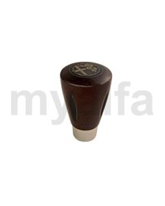 SHIFT KNOB WOOD MAHOGANY RED WITH BIG BADGE