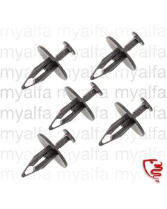 Spreizniet Set (5 Stk.) SpiderBj.1990-93, Radhausschale     vorne und Kofferraumteppich