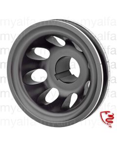 ALUMINIUM PULLEY , 360 DEGREE SCALE, 125mm - BLACK