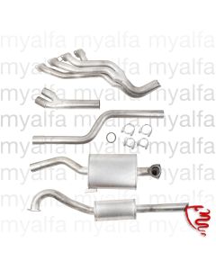 Sportauspuff-Anlage 60mm/V1A aluminiert im orig. Retro Look 