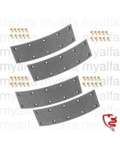 Bromsband (4 ST.)  för nitning - 750/101 - fram 2-Backsbromsar för backar 1365.53.043