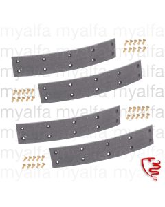 Satz Bremsbeläge (4 STK.) - 750/101 - hinten für schmale Trommel mit Nieten