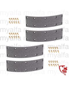 Satz Bremsbeläge (4 STK.) - 101 - hinten für breite Trommel mit Nieten