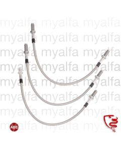 Stahlflex-Leitung Alfetta /   Giulietta 1.Serie, 3-teilig,  Bj. >1983, mit Gutachten