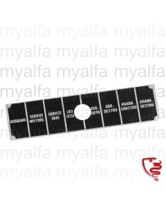 Schild Sicherungskasten -     750/101/105 - 8 Sicherungen   itlalienisch