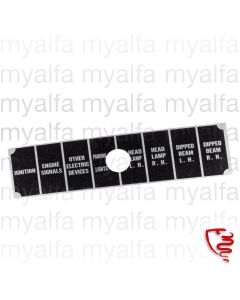 Schild Sicherungskasten - 750/101 - 8 Sicherungen, Englisch