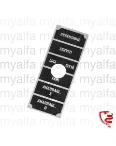 Schild Sicherungskasten - 750 1.Serie - 6 Sicherungen