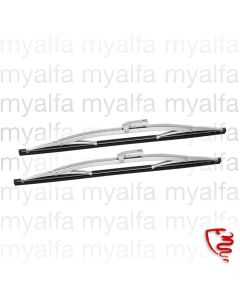 SET WIPER BLADES GT BERTONE/GIULIA/BERLINA/SPIDER 1966-69 BAYONET END STAINLESS STEEL