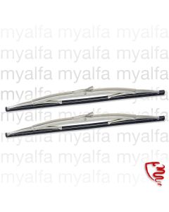 SET WIPER BLADES GT BERTONE/ GIULIA/BERLINA/SPIDER 1966-69 HOOK END STAINLESS STEEL