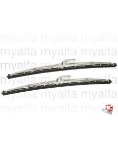 SET WIPER BLADES GT BERTONE/GIULIA/SPIDER 1966-69 BAYONET END STAINLESS STEEL (CARELLO DESIGN)