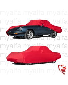 Biltäcke skräddarsytt  Alfa Romeo Spider 1970-93 med Logo, röd