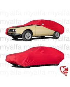 CAR COVER MADE TO MEASURE ALFA ROMEO ALFETTA GT/GTV/GTV 6 WITH BADGE, RED 