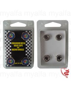 SET VALVE CAPS WITH ALFA ROMEO BADGE