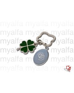 Schlüsselanhänger mit         Kleeblatt und AR-Logo Plakette