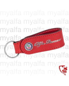 Original Alfa Romeo           Schlüsselanhänger, Leder rot  